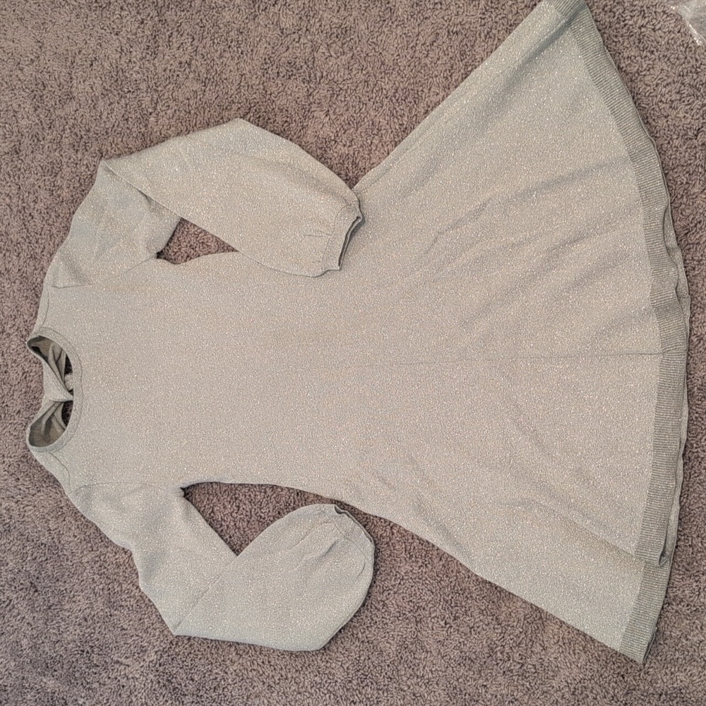 Jcrew-Silver Glitter Sweater Dress